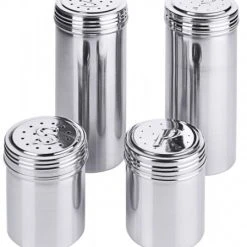 Contacto 3x Salz-/Pfefferstreuer (hier: Salzstreuer Mit 2 Mm Lochung) Aus Edelstahl, Mit