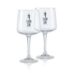 Null TURM GIN Copa Glas Mit Logo - 720 Ml - 2er-Set