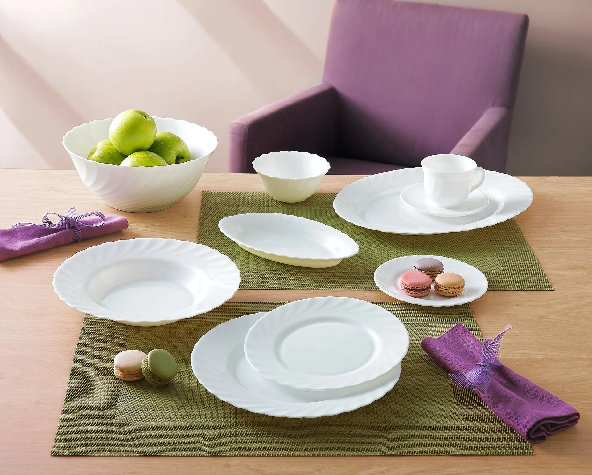 Arcoroc ARC D6880 Trianon Uni Bockbecher, Kaffeebecher, Kaffeetasse, 290ml, Opalglas, Weiß, 6 Stück – Bild 6