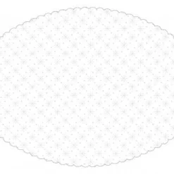 Mank Tablettdeckchen Aus Tissue Mit Sterne - Punkte - Prägung In Weiss, 240/170 Mm, Oval, 250 Stück - Untersetzer Einweg