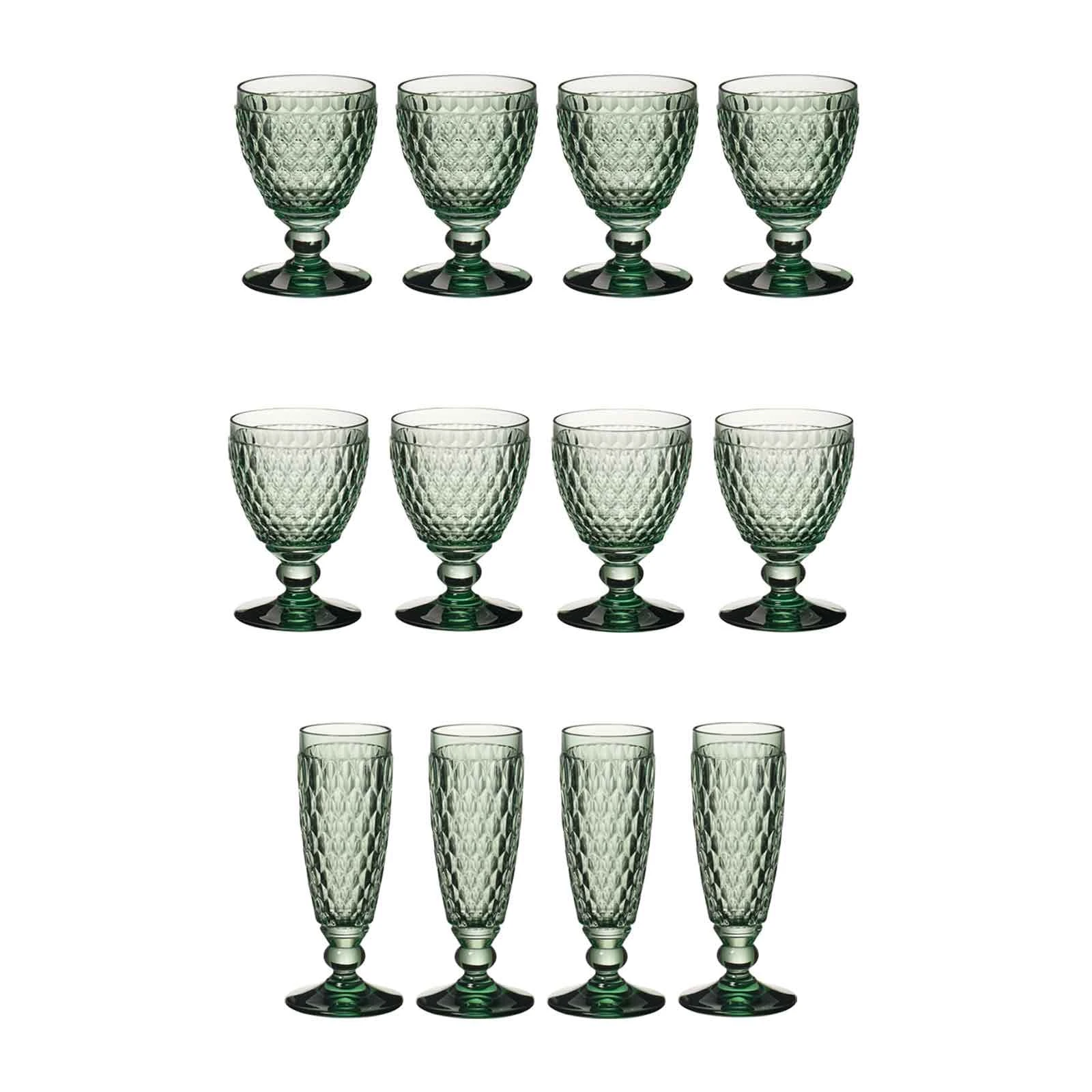 Villeroy & Boch Boston Coloured Weißwein- & Sektgläser Set 12er Set Grün
