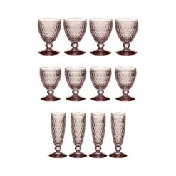 Villeroy & Boch Boston Coloured Wein- & Sektgläser 12er Set Rosa
