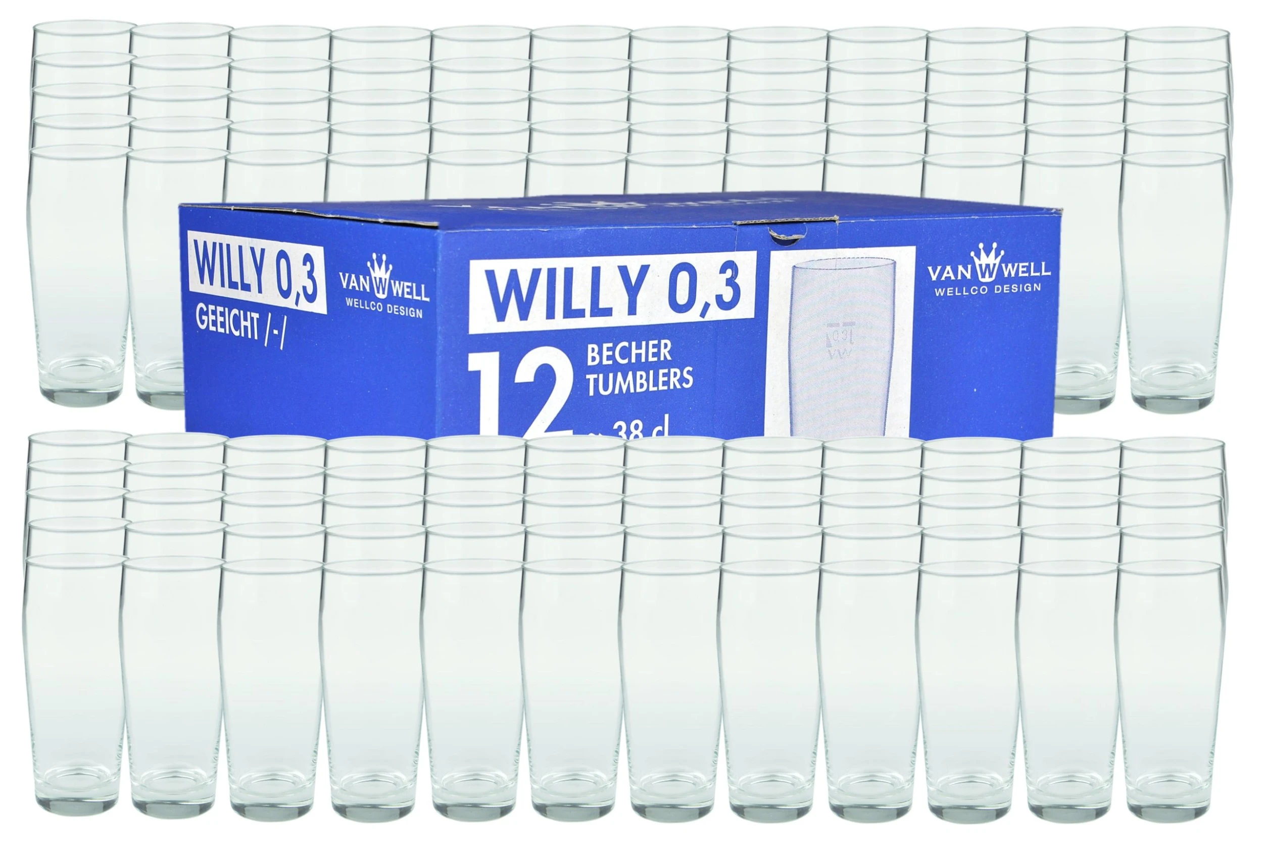 Null 6er Set Bierglas Willibecher 0,3L Mit Eichstrich – Bild 2