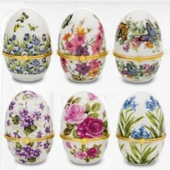 Null Eidosensatz 6-tlg. Verschiedene Muster H 8,0cm Porzellan/vergoldet