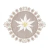 Mank Tassendeckchen Edelweiss, Tissue 9-lagig, Ø 90mm, 250 Stück - Untersetzer Einweg
