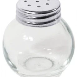 Contacto 22x Mini-Streuer, Rund Für Salz Oder Pfeffer, Aus Pressglas, Kappe Aus Edelstahl 18/0