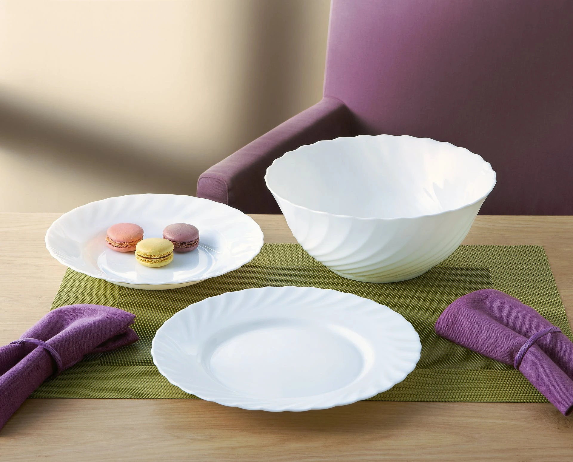 Arcoroc ARC D6880 Trianon Uni Bockbecher, Kaffeebecher, Kaffeetasse, 290ml, Opalglas, Weiß, 6 Stück – Bild 4