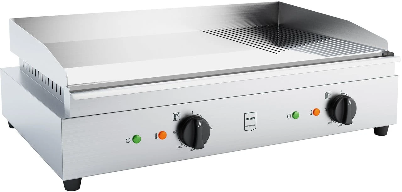 Metro-professional METRO Professional Griddleplatte/Grillfläche GEG2112, Edelstahl, 72x49.8x24cm, Abnehmbare Auffangwanne, Glatte/geriffelte Oberfläche, 3500W, Silber 1 Metro-professional METRO Professional Griddleplatte/Grillfläche GEG2112, Edelstahl, 72x49.8x24cm, Abnehmbare Auffangwanne, Glatte/geriffelte Oberfläche, 3500W, Silber