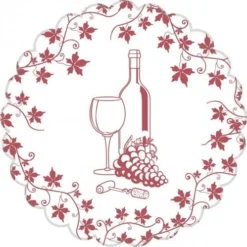 Mank Deckchen Aus Tissue Mit Folienbeschichtung, 105 Mm, 250 Stück - Wein In Bordeaux - Einweg Untersetzer Für Gläser Tassen Vasen