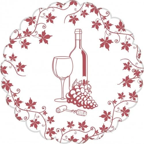 Mank Deckchen Aus Tissue Mit Folienbeschichtung, 105 Mm, 250 Stück - Weinrebe In Grün - Einweg Untersetzer Für Gläser Tassen Vasen – Bild 4