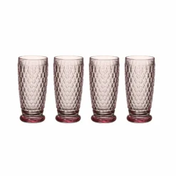 Villeroy & Boch Boston Coloured Longdrinkglas 400 Ml Rosa 4er Set