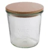 APS 2 Original-Weckgläser In Sturzform Mit Buchenholzdeckel Je 580 Ml