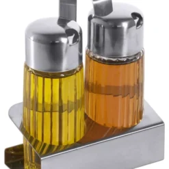 Contacto Menage Öl/Essig, Mit Geriffelten Glaseinsätzen