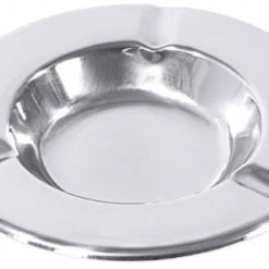 11x Contacto Aschenbecher Aus Edelstahl, Hochglänzend, Mittelschwere Qualität Durchmesser: 12,5 Cm, Höhe: 2 Cm
