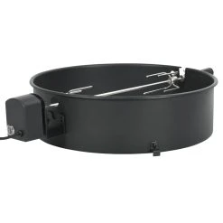 VidaXL BBQ Rotisserie Ring Set 57 Cm Schwarz