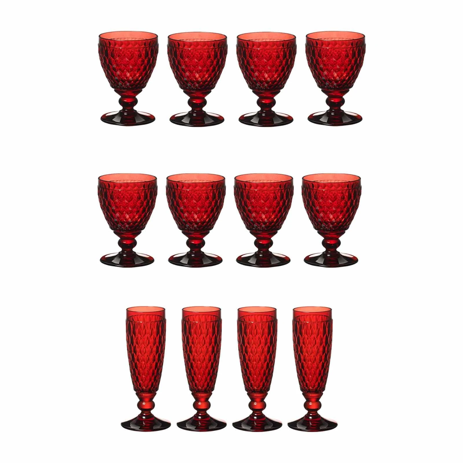 Villeroy & Boch Boston Coloured Weißwein- & Sektgläser Set 12er Set Rosa – Bild 5