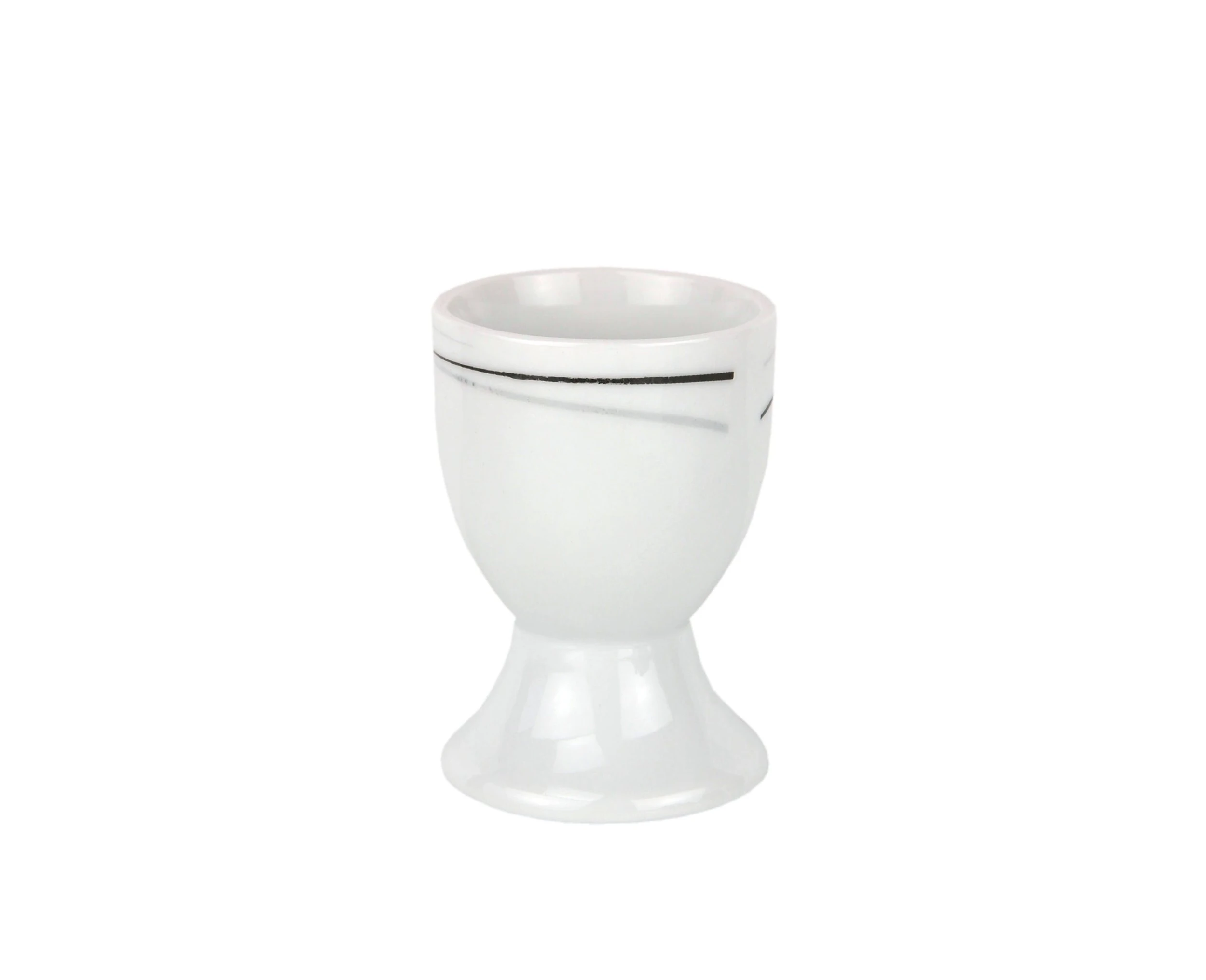 Null 6er Set Eierbecher Phönix 4,8cm Porzellan Weiß Mit Dekor – Bild 3