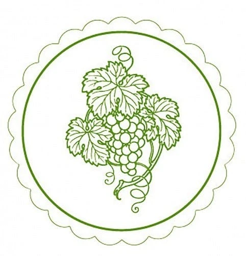 Mank Deckchen Aus Tissue Mit Folienbeschichtung, 105 Mm, 250 Stück - Weinrebe In Grün - Einweg Untersetzer Für Gläser Tassen Vasen