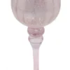 Null NEU Glaskelch, Rosa / Glitzer, Handgefertigt, Mundgeblasen, ∅ 13 Cm / Höhe: 30 Cm, "Germany", Handgefertigt