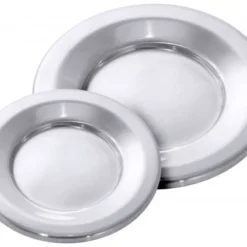 Contacto 5x Eiskelchuntersetzer, Edelstahl, Mit Offenem Rand, Höhe: 0,8 Cm, Durchmesser Außen: 12 Cm, Durchmesser Innen: 6,5 Cm