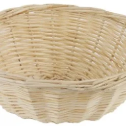 Contacto 5x Runde Korbschale Aus Naturheller Vollweide, Hochwertige Verarbeitung Durchmesser