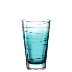Leonardo Longdrinkglas 200 Ml Vario [6 Stück] Türkis Rund Ø 7,5 X H 13 Cm