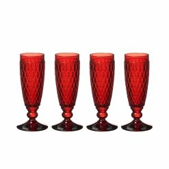 Villeroy & Boch Boston Coloured Sektglas 145 Ml Rot 4er Set