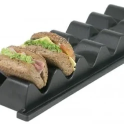 2x Contacto Snackablage Mit 6 Fächern, Aus Schwarzem Polystryol