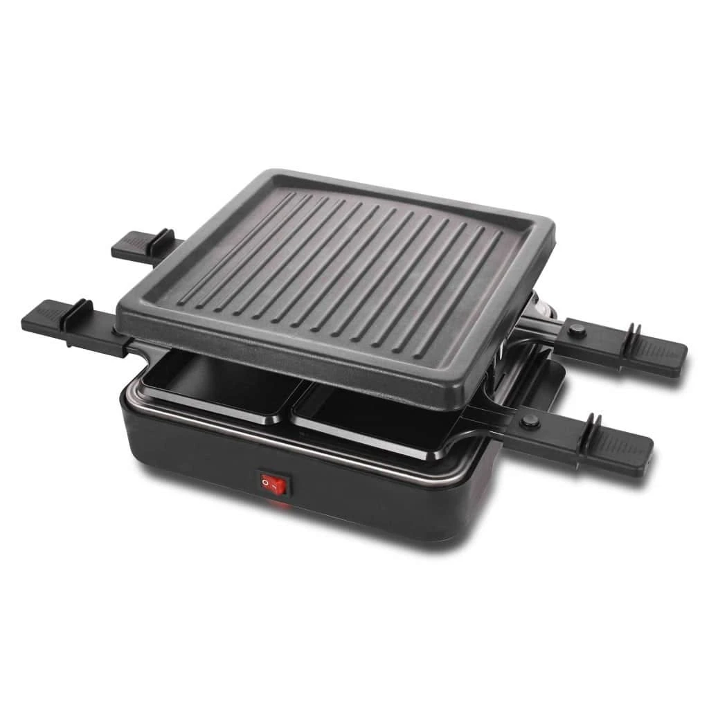 Tarrington-house Tarrington House Raclette-Grill RG1482CH, Edelstahl/ Stein/ Aluminium, 47.4 X 37.1 X 30.6 Cm, 1200/1400 W, Antihaftbeschichtete Pfännchen – Bild 5