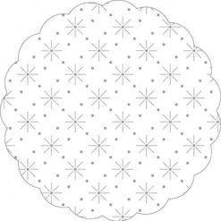Mank Tablettdeckchen Aus Tissue Mit Sterne - Punkte - Prägung In Weiss, Ø 180 Mm, 250 Stück - Einweg Untersetzer