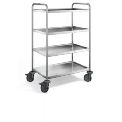 Null Servierwagen SW-8X5-4 Kunststoff Rollen