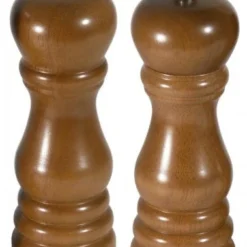 2x Contacto Pfeffermühlen-Salzstreuer-Set, Gummibaumholz, Volumen: 0,03 L, Durchmesser: 5 Cm, Höhe: 16 Cm