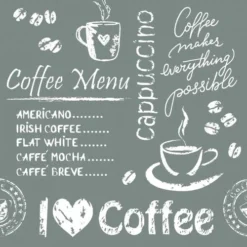 Mank Tassendeckchen Coffee Time In Anthrazit, Tissue 9-lagig, 90 X 90mm, 250 Stück - Einweg Untersetzer