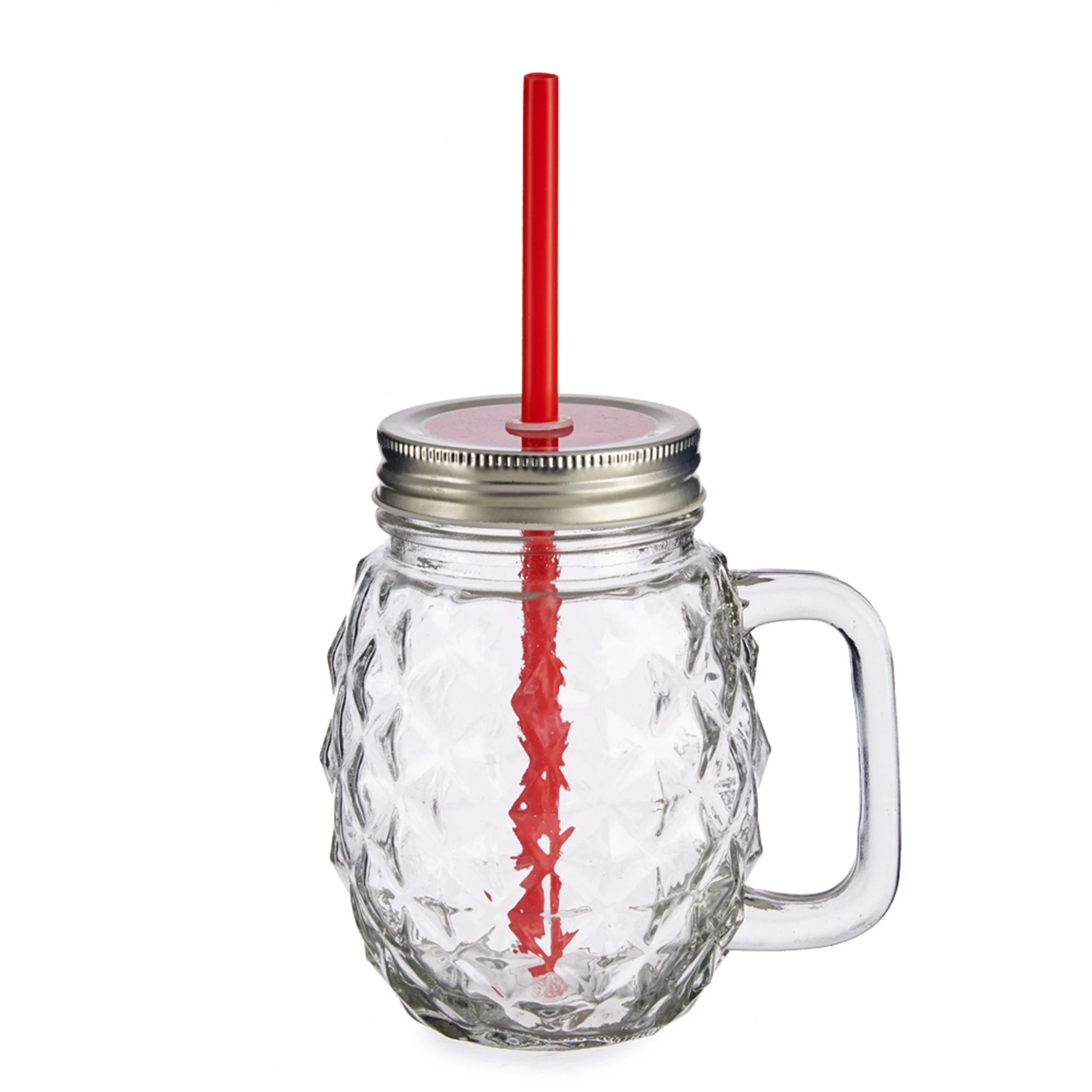 Null 4er Set Vivalto Sole Henkelbecher Mit Strohhalm Rot 485ml – Bild 6