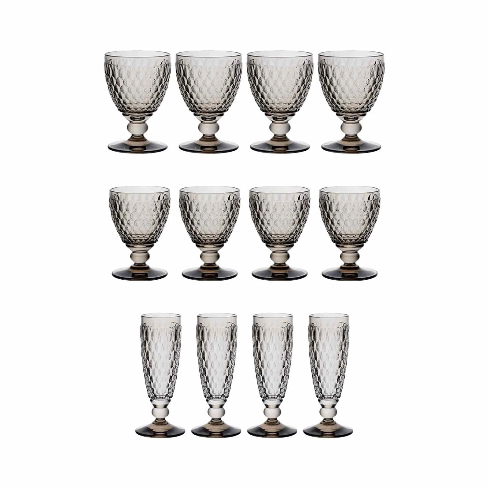 Villeroy & Boch Boston Coloured Wein- & Sektgläser 12er Set Smoke
