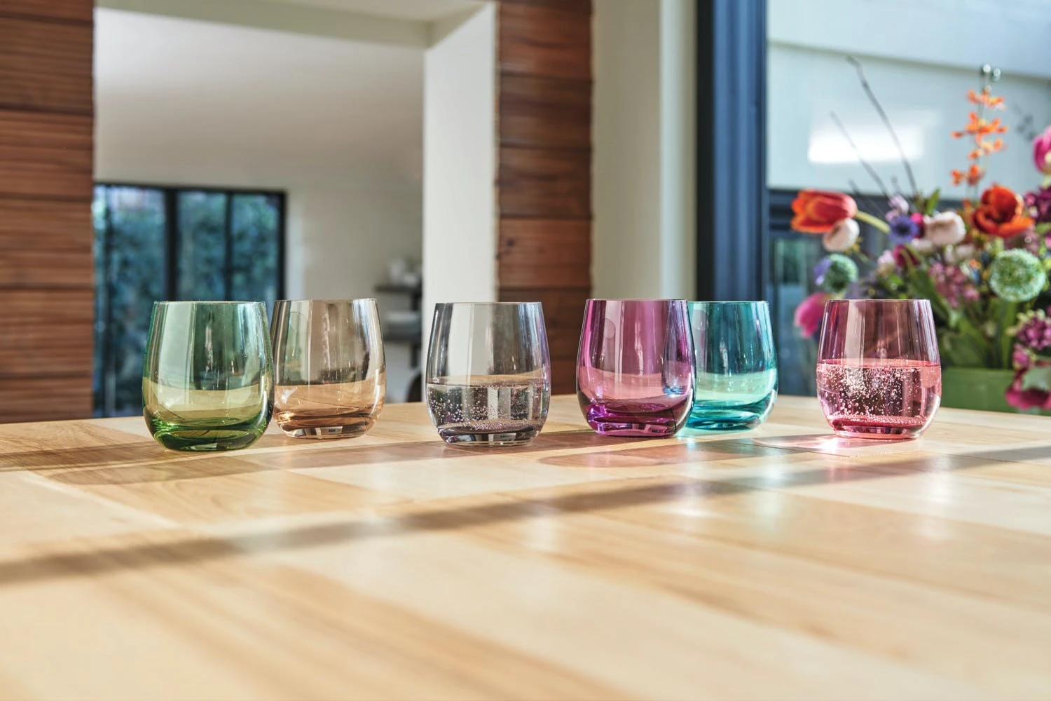 LEONARDO Trinkglas SORA 360 Ml, Spülmaschinenfest, Farbig, 6 Stück – Bild 7