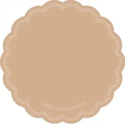 Mank Tassendeckchen Tissue Love Nature - 100% Compostable, Ø 90mm, 250 Stück - Einweg Untersetzer