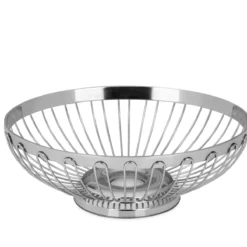 Null Obstkorb, Brotkorb Oval, Klein, Edelstahl, 20,5 X 14,5cm H 6,5cm, D-Boden 8,6cm