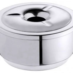 Contacto 3x Windaschenbecher Zweiteilig, Aus Edelstahl 18/10, Hochglänzend, Extra Tief Zum