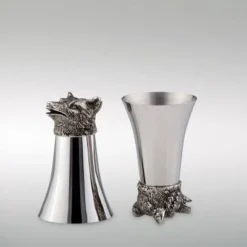 Null Becher Wolf H 13,0 Cm D 7,5 Cm 200ml Edelstahl