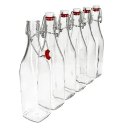 Null 6er Set Glasflaschen Serie Swing Mit Bügelverschluss 0,50 Liter