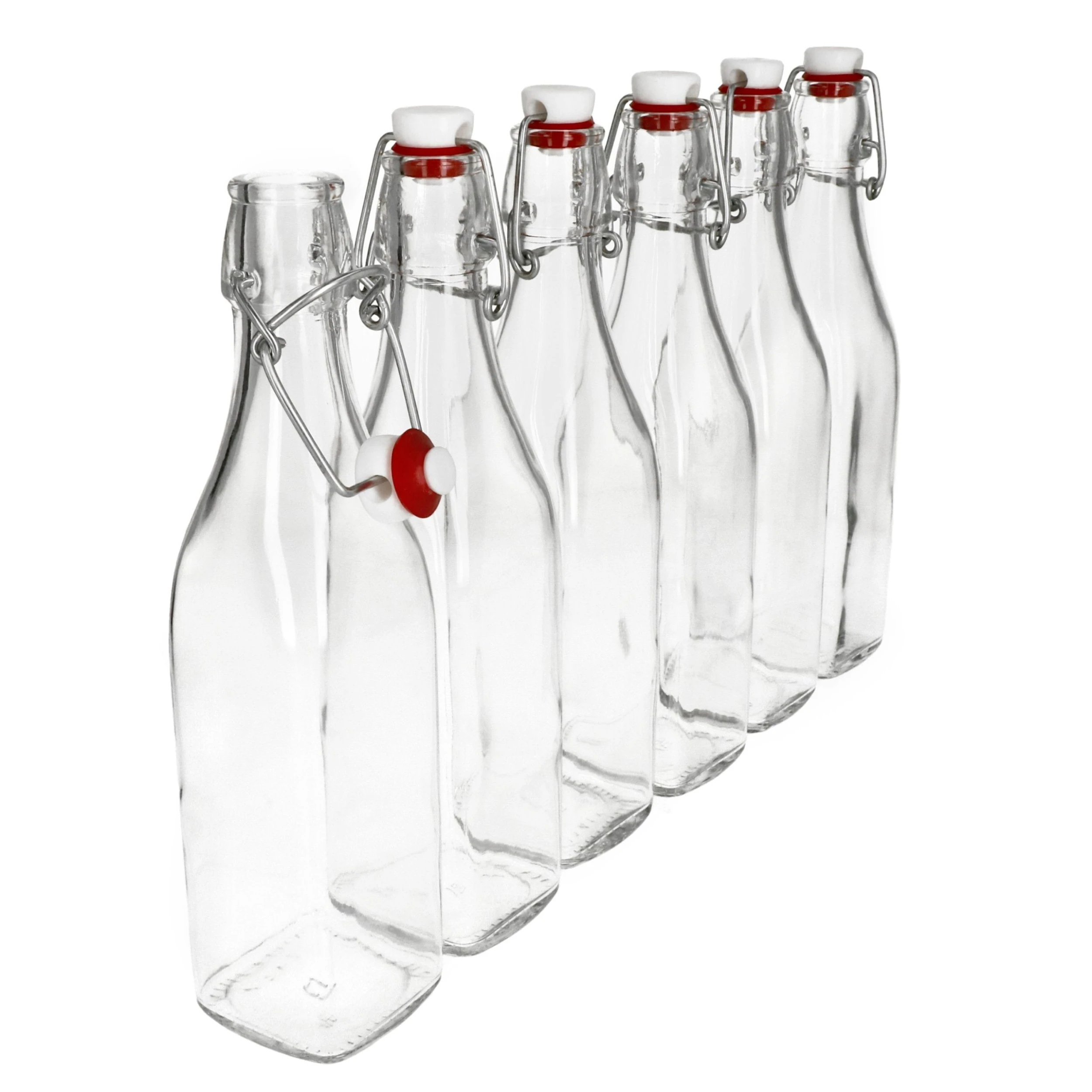 Null 6er Set Glasflaschen Serie Swing Mit Bügelverschluss 0,25 Liter – Bild 5
