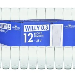 Null 24er Set Bierglas Willibecher 0,3L Mit Eichstrich