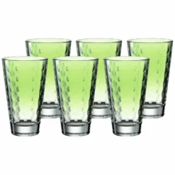 Leonardo OPTIC Trinkglas Groß 300 Ml Pastell Grün 6er Set