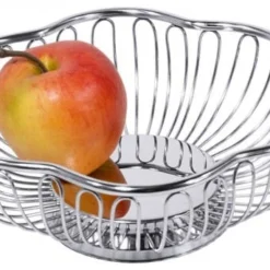 2x Contacto Brot- / Obstkorb. Blütenform. Edelstahl. Ø: 18 Cm. Höhe: 6 Cm