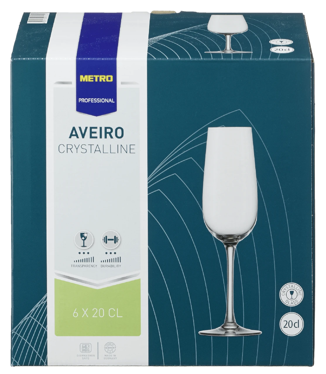 Metro-professional METRO Professional Sektglas Aveiro, Kristallglas, 20 Cl, 6 Stück – Bild 6