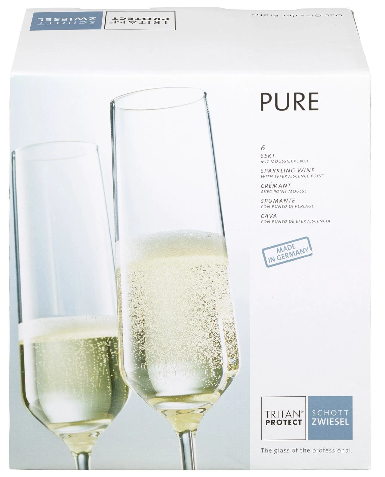 Null Zwiesel Glas Sektglas Pure Mit Moussierpunkt 2er Set – Bild 3