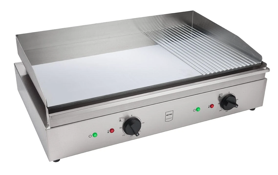 Metro-professional METRO Professional Griddleplatte/Grillfläche GEG2112, Edelstahl, 72x49.8x24cm, Abnehmbare Auffangwanne, Glatte/geriffelte Oberfläche, 3500W, Silber 3 Metro-professional METRO Professional Griddleplatte/Grillfläche GEG2112, Edelstahl, 72x49.8x24cm, Abnehmbare Auffangwanne, Glatte/geriffelte Oberfläche, 3500W, Silber – Bild 3