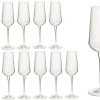 Null 12er Set Sektgläser InAlto 28 Cl Champagnergläser Aus Erstklassigem Kristallglas, Bessere Bruchfestigkeit, Filigranes Design