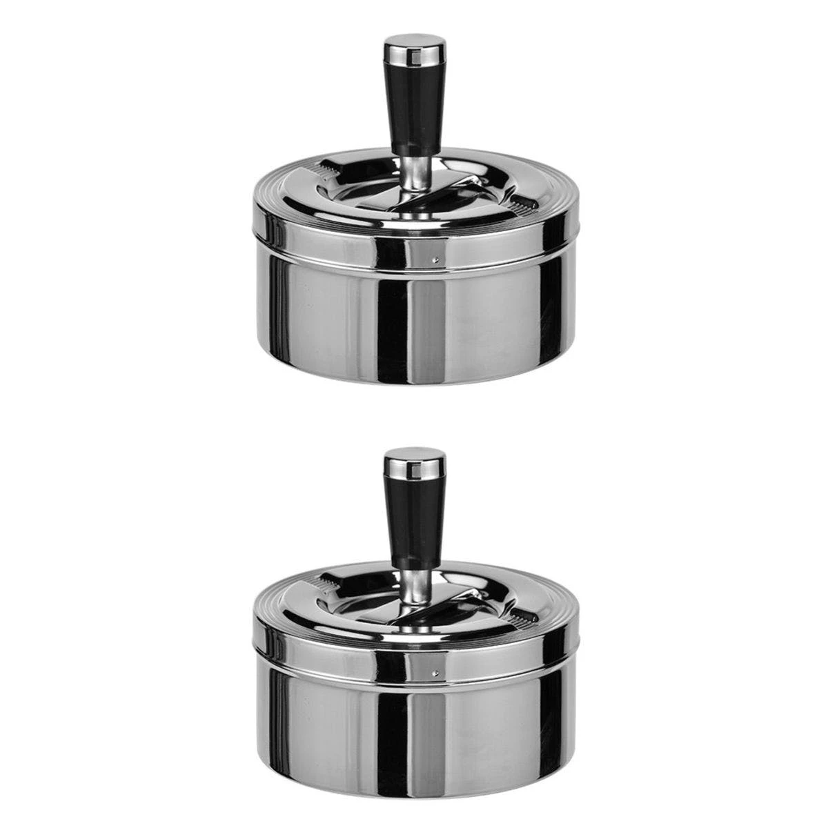 Null Drehaschenbecher Aschenbecher Ascher Windaschenbecher Drehascher Verchromt â Bild 2